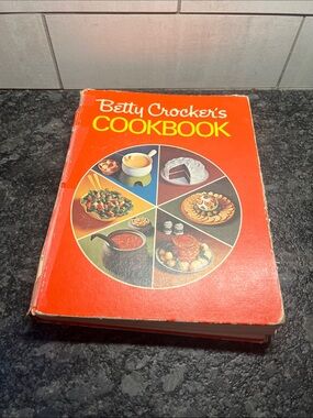 Vintage Betty Crocker Cookbook - Bright Red Cover w/ Yellow Title about 450 pgs